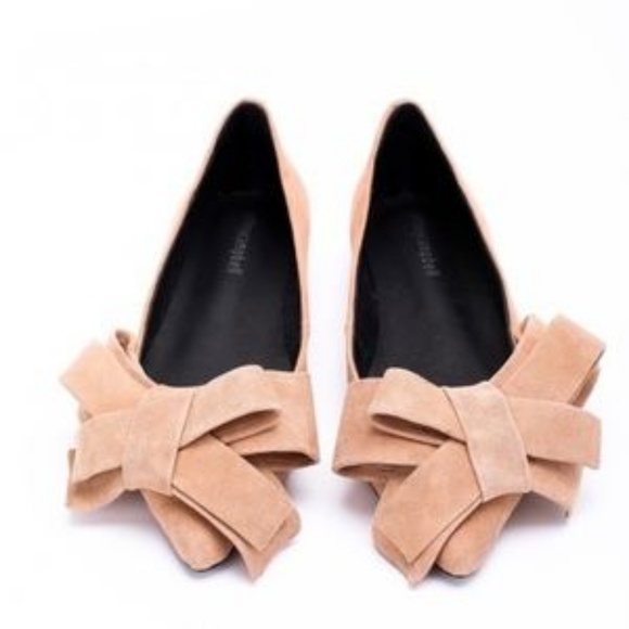 Jeffrey Campbell Ruston Bow Suede Flats - Picture 2 of 7